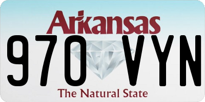 AR license plate 970VYN