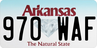 AR license plate 970WAF