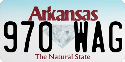 AR license plate 970WAG