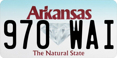 AR license plate 970WAI