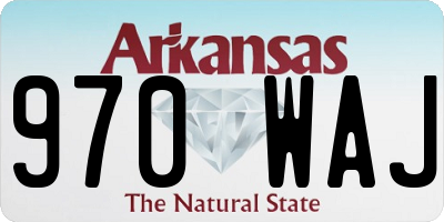 AR license plate 970WAJ