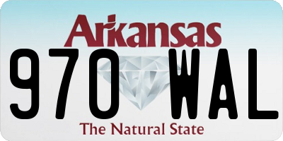 AR license plate 970WAL