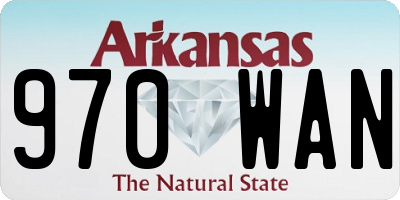 AR license plate 970WAN