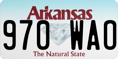 AR license plate 970WAO