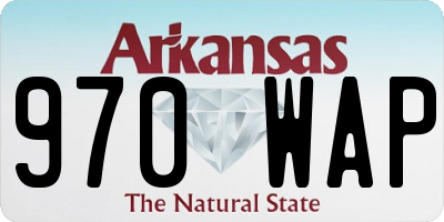 AR license plate 970WAP