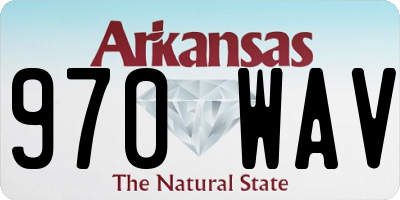 AR license plate 970WAV