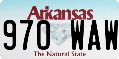 AR license plate 970WAW