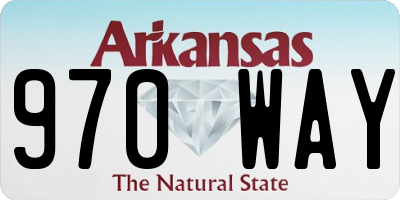 AR license plate 970WAY