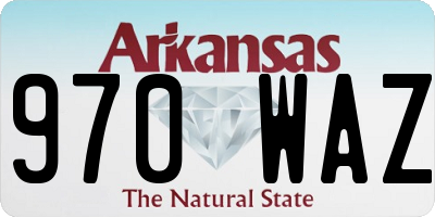 AR license plate 970WAZ