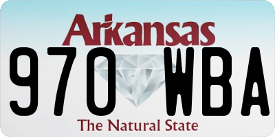AR license plate 970WBA