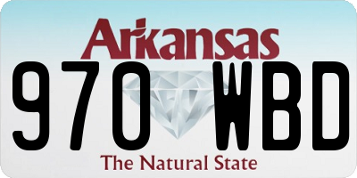 AR license plate 970WBD