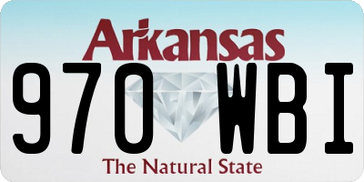 AR license plate 970WBI