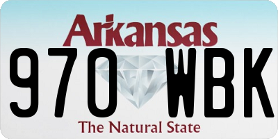 AR license plate 970WBK