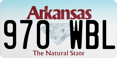 AR license plate 970WBL