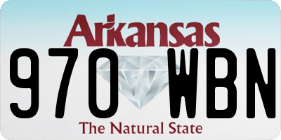AR license plate 970WBN