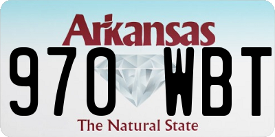AR license plate 970WBT
