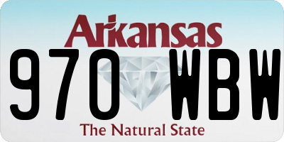 AR license plate 970WBW