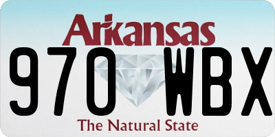 AR license plate 970WBX