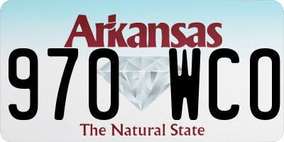 AR license plate 970WCO