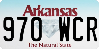 AR license plate 970WCR