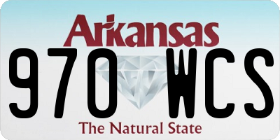 AR license plate 970WCS