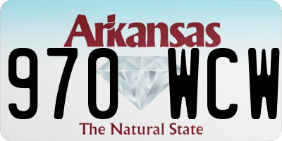 AR license plate 970WCW