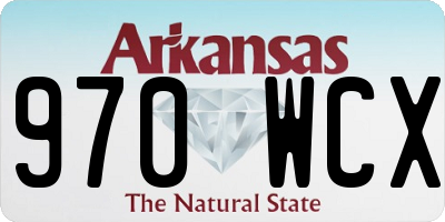 AR license plate 970WCX
