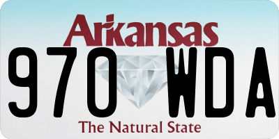 AR license plate 970WDA