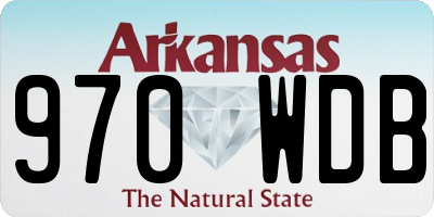 AR license plate 970WDB
