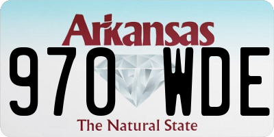 AR license plate 970WDE