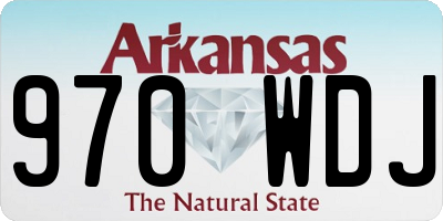 AR license plate 970WDJ