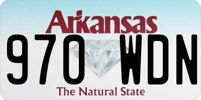 AR license plate 970WDN