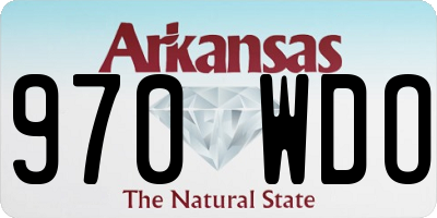 AR license plate 970WDO