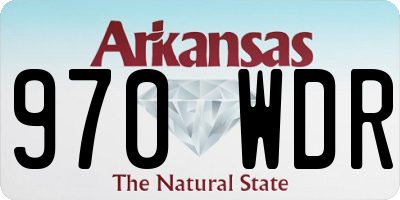 AR license plate 970WDR