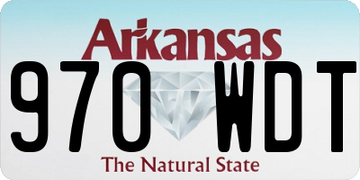 AR license plate 970WDT