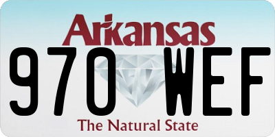 AR license plate 970WEF