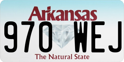 AR license plate 970WEJ