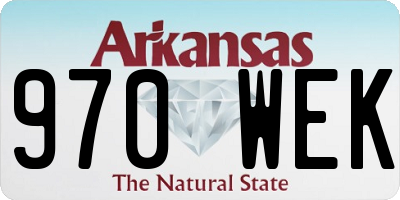 AR license plate 970WEK