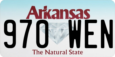 AR license plate 970WEN