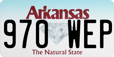 AR license plate 970WEP
