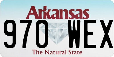 AR license plate 970WEX