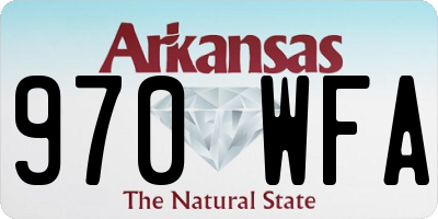 AR license plate 970WFA