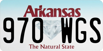 AR license plate 970WGS