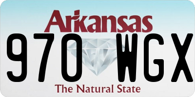 AR license plate 970WGX