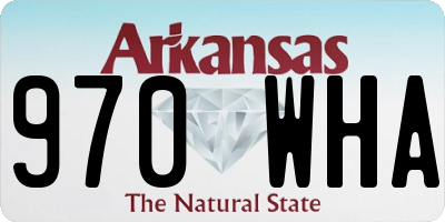 AR license plate 970WHA