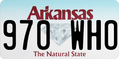 AR license plate 970WHO