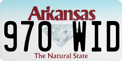 AR license plate 970WID