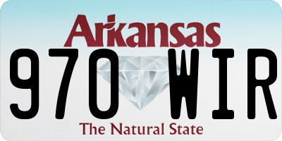 AR license plate 970WIR