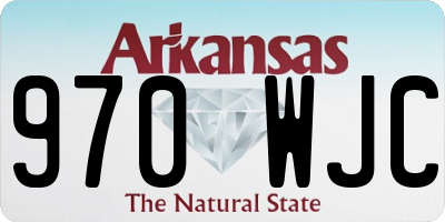 AR license plate 970WJC