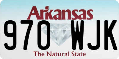 AR license plate 970WJK